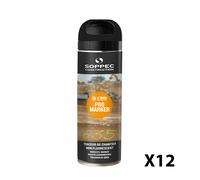 Lot de 12 Traceurs de chantier non fluorescent Pro Marker Noir 650ml SOPPEC