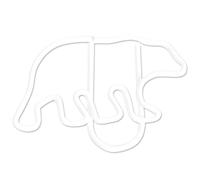 Lot de 12 trombones en forme d'ours, papeterie décorative en métal, mignonne et unique, pour l'école, le bureau, usage quotidien, couleur blanche, petite taille, facile à