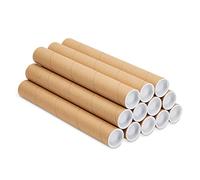 Lot de 12 tubes longs en carton pour envoi de schémas 30,5 x 3,8 cm