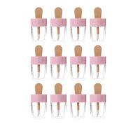 Lot de 12 tubes vides en plastique en forme de crème glacée - pour baumes à lèvres/gloss - Rechargeables, rose (Rose) - AM4GZ089MHGB