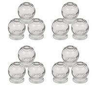 Lot de 12 ventouses en verre - Diamètre : 6 cm - Hauteur : 7,5 cm