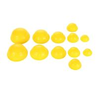 Lot de 12 ventouses sous vide en silicone - Accessoire flexible - Extracteur de canettes - Jaune
