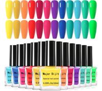 Lot De 12 Vernis À Ongles Neno - Séchage À L'air Libre - 12 Couleurs Vives - 9,9 G - Kit De Vernis À Ongles Standard Pour Femme