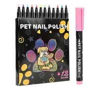 Lot de 12 vernis à ongles pour animaux de compagnie avec stylo créatif pour chiens