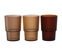 Lot de 12 verres à boisson 420 ml marron en plastique PS Shades of Chocolate Unique