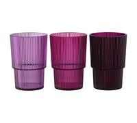 Lot de 12 verres à boisson 420 ml violet en plastique PS Shades of Provence Unique
