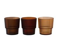 Lot de 12 verres à eau 300 ml marron en plastique PS Shades of Chocolate Unique