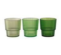 Lot de 12 verres à eau 300 ml vert en plastique PS Shades of Green, Unique