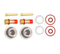 Lot de 12 verres de serrage pour torche TIG compatibles avec les raccords de chalumeau de soudage à l'argon TIG-17/18/26 pour un débit de gaz constant