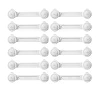 Lot de 12 verrous de tiroir réglables pour armoire - Protection pour - Boucle rotative à 360 ° - Pour protéger les tout-petits - Pour armoires, armoires à chaussures et armoires
