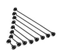 Lot de 12 verrous fenêtre en acier inoxydable forme croissant (3/4/6/8/10/12 pouces) avec vis, crochets et œillets for portes cabane ou remise pour Porte(3inch)