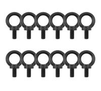 Lot de 12 vis à œil M5 x 12 en acier inoxydable - Avec filetage - Écrou à œillet - Pour fixation et suspension