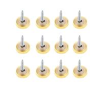 Lot de 12 vis à miroir 18 mm - Vis décoratives - Dos plat - Cuivre - Vis de panneau - Vis décoratives - Clous décoratifs pour miroirs, panneaux, tables à thé, armoires