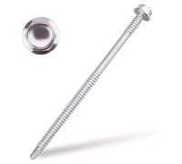 Lot de 12 vis autoperceuses à tête hexagonale en acier inoxydable 410, point auto-taraudeuse, pas besoin de trou pré-percé