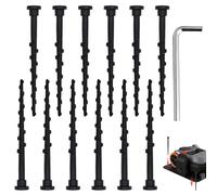 Lot de 12 vis de terre longues - 14 cm - Noires - Vis de terre pour robot tondeuse - Avec clé hexagonale - Pour station de charge - Ancrage au sol