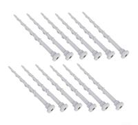 Lot de 12 vis de terre pour station de charge de tondeuse à gazon robotique, ancrages en plastique robuste de 13,7 cm, ancrages en plastique pour terrain inégal, base de garage, fixation sécurisée