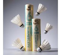 Lot de 12 volants de badminton, adaptés à la pratique durable, au divertissement et à l'usage domestique. Ils sont idéaux pour les débutants pour s'entraîner à l'intérieur et à l'extérieur, offrant un