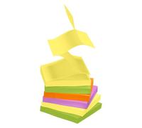 Lot de 12 - Z-notes repositionnables couleurs Spring Bruneau 75 x 75 mm - bloc de 100 feuilles - Z-notes et autres recharges - Bruneau