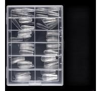 Lot de 120/140 faux ongles en acrylique avec motif diamant élégant à presser pour art tendance