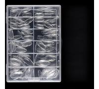 Lot de 120/140 faux ongles en acrylique transparent avec motif diamant pour manucure de salon