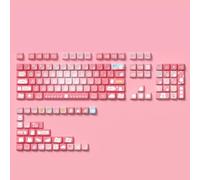 Lot de 120 à 158 touches PBT sur le thème du lapin rose mignon - Convient pour les commutateurs Cherry MX 61/87/104/108 et autres claviers mécaniques (MDA 138 touches)