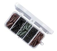 Lot de 120 accessoires de pêche à la carpe avec hameçon pivotant à changement rapide et manchon anti-enchevêtrement inclus