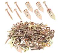 Lot de 120 ancrages pour plaques de plâtre, chevilles pour murs en maçonnerie à caisse vide, vis de fixation pour plaques de plâtre, chevilles et vis d'expansion pour plaques de plâtre pour étagères