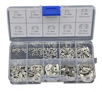 Lot de 120 anneaux de retenue en acier inoxydable avec circlips assortis de 1 5 mm à 10 mm