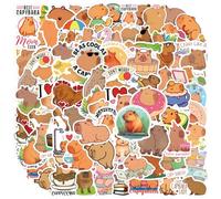 Lot de 120 autocollants créatifs Capybara mignons de dessin animé, autocollants amusants, imperméables, adaptés pour décorer un réfrigérateur, une tasse d'eau, un téléphone portable, un ordinateur