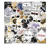 Lot de 120 autocollants Fourth Wing Stickers- Motif dragon motivant - Vinyle imperméable - Graffiti - Skateboard - Pour ordinateur portable - Adolescents