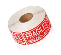 Lot de 120 autocollants fragiles de 7,6 x 2,5 cm - Étiquettes adhésives polyvalentes pour boîtes d'emballage - Logistique amovible