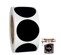 Lot de 120 autocollants pour tableau noir, autocollants étanches pour verres, pots à épices, confitures, bouteilles, couvercles de documents, organisation, étiquettes rondes