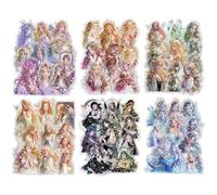 Lot de 120 autocollants vintage pour fille Kraeoke Elfe Fille PET Scrapbooking Autocollants décoratifs Album photo Autocollants esthétiques pour Bullet Journal Accessoires et scrapbooking