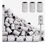 Lot de 120 bandes abrasives professionnelles avec forets à ongles - Bande de sable professionnelle 180#/240 - Grain fin - Pour manucure et pédicure en acrylique (gris, grain 240)