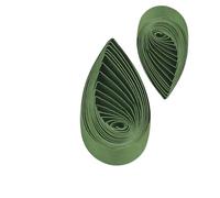 Lot de 120 bandes de papier pour quilling de 53,3 cm de long - Couleur unie - 5 mm - Vert sauge