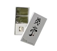 Lot de 120 bâtonnets d'encens japonais faits à la main avec des ingrédients 100 % naturels - Été - Avec porte-bâtonnets en céramique - Cadeau idéal