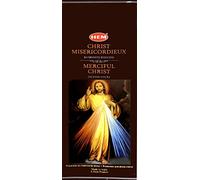 Lot de 120 bâtons d'encens naturels religieux 6 paquets de 20 Hem Christ Miséricordieux