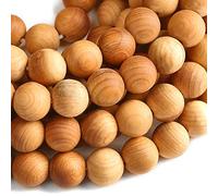 Lot de 120 bois de santal naturel doré de 6 mm pour la fabrication de bijoux avec cordon élastique en cristal et rondelle d'espacement U10-KD1727