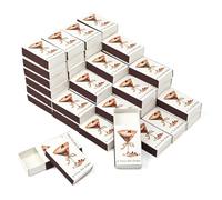 Lot de 120 boîtes d'allumettes vierges en vrac avec gâche double face pour mariage, fête prénatale, anniversaire, cadeaux non inclus Blanc
