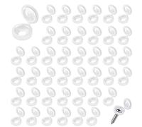 Lot de 120 Cache Vis Blanc 15mm à Charnière en Plastique pour M4 à M6 - Capuchon Rivet