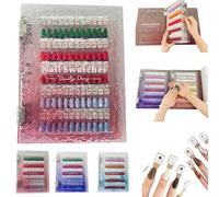 Lot de 120 carnets de couleurs magnétiques pour ongles - 120/180/240 - Organiseur de couleur vierge pour ongles
