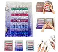 Lot de 120 carnets de couleurs magnétiques pour ongles - 120/180/240 - Organiseur de couleur vierge pour ongles