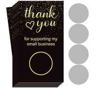 Lot de 120 cartes à gratter pour petites entreprises, merci d'avoir soutenu les petites cartes de visite, cartes à gratter et autocollants pour tout achat de petites entreprises (style pailleté)