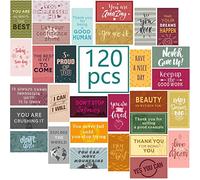 Lot de 120 cartes de motivation avec citation inspirante, gentillesse, appréciation, gratitude, cartes de visite, mini cartes d'encouragement pour étudiants, enfants, enseignants, 30 styles (style rétro)