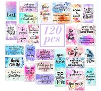 Lot de 120 cartes de motivation avec citation inspirante, gentillesse, appréciation, gratitude, cartes de visite, mini cartes d'encouragement pour étudiants, enfants, enseignants, 30 styles (style positif)