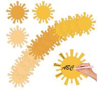 Lot de 120 cartes en forme de soleil - 9,9 x 9,9 cm - Premier voyage autour du soleil - En forme de soleil - Décoration murale rétro - Pour fête prénatale, salle de classe