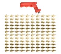 Lot de 120 crampons de rechange en acier de 6,35 mm, pour chaussures de course, compétition d'athlétisme de fond, sports de plein air, avec oré, 120 pièces)