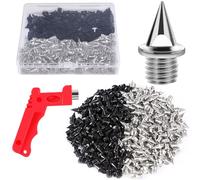 Lot de 120 Crampons de Rechange en Acier Inoxydable pour Chaussures de Golf avec clé à Pointes de 6,35 mm