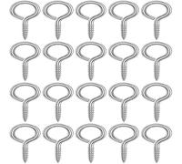 Lot de 120 crochets autotaraudeuses à vis en métal de 2,5 cm pour suspension intérieure et extérieure, levage et fixation de câbles, fils, etc. petits articles, argenté