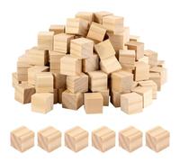 Lot de 120 cubes en bois non traité, 20 mm, vierges, pour bricolage, peinture, artisanat, décoration, puzzles, chiffres